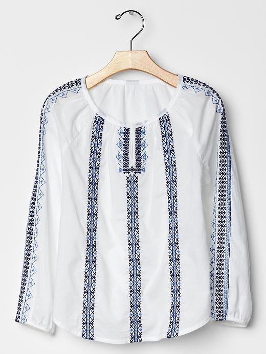 1 of 8 showing, with the color optic white of product Embroidered top