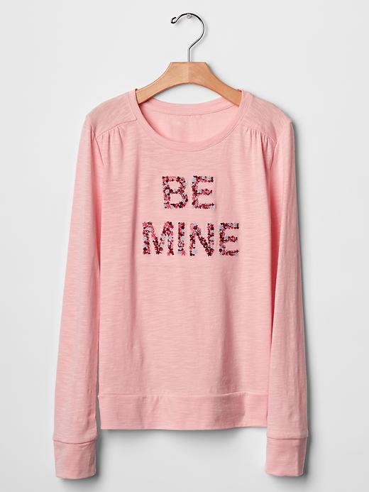 1 of 8 showing, with the color icy pink of product Love graphic tee