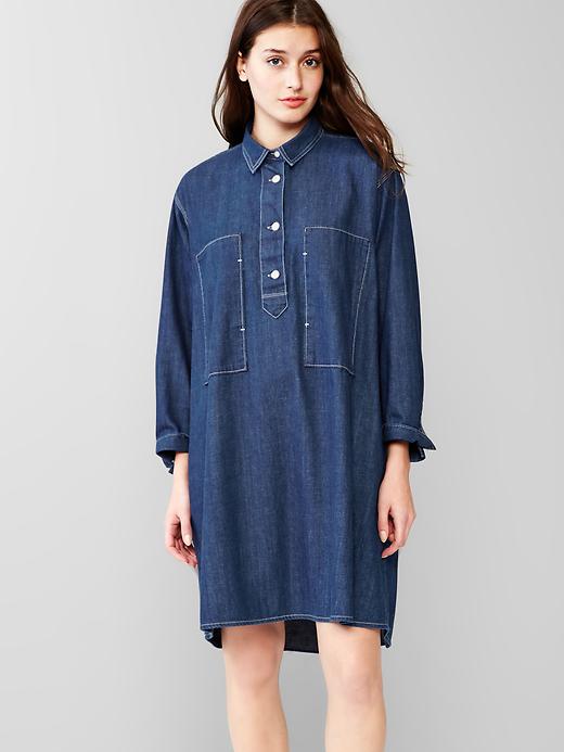 gap denim popover dress UltraSoft Denim Mini Dress