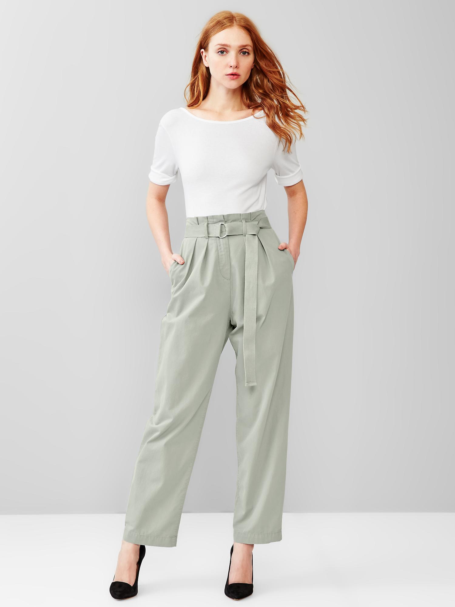 Paperbag waist pants Gap