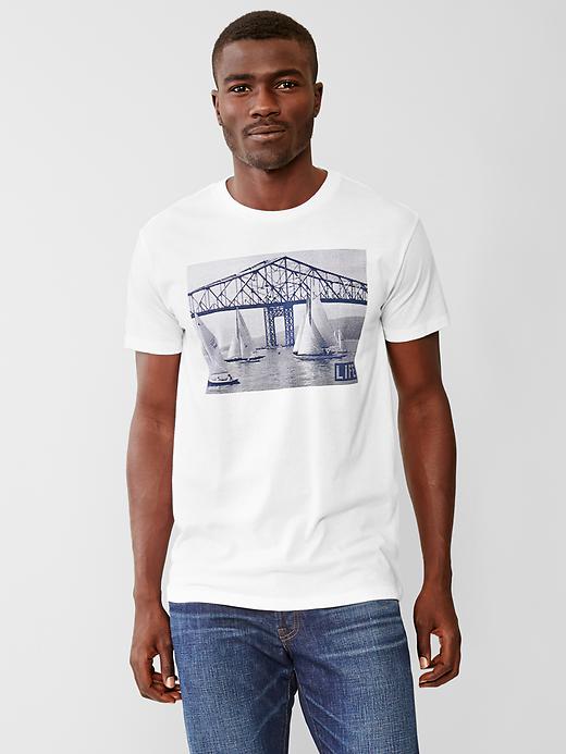 1 of 8 showing, with the color white of product Life® sailboat t-shirt