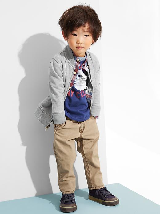 2 of 8 showing, with the color heather grey of product Bomber jacket
