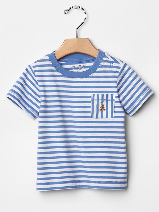 1 of 8 showing, with the color cabana blue of product Pocket tee
