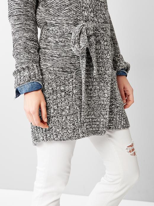 Image number 2 showing, Long marled shawl cardigan