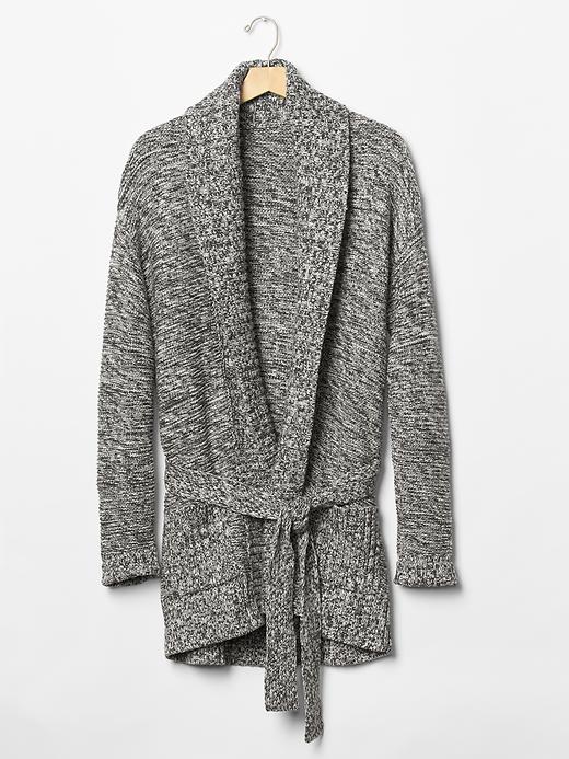 Image number 5 showing, Long marled shawl cardigan