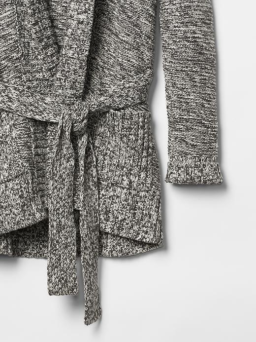 Image number 6 showing, Long marled shawl cardigan