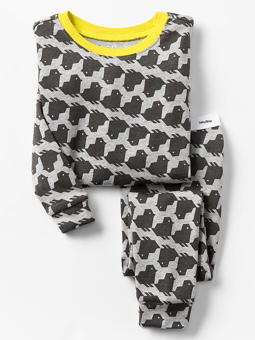 1 of 8 showing, with the color grey heather of product Chick PJ Set