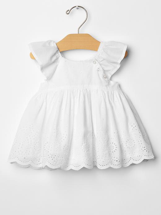 View large product image 1 of 2. Eyelet flutter top