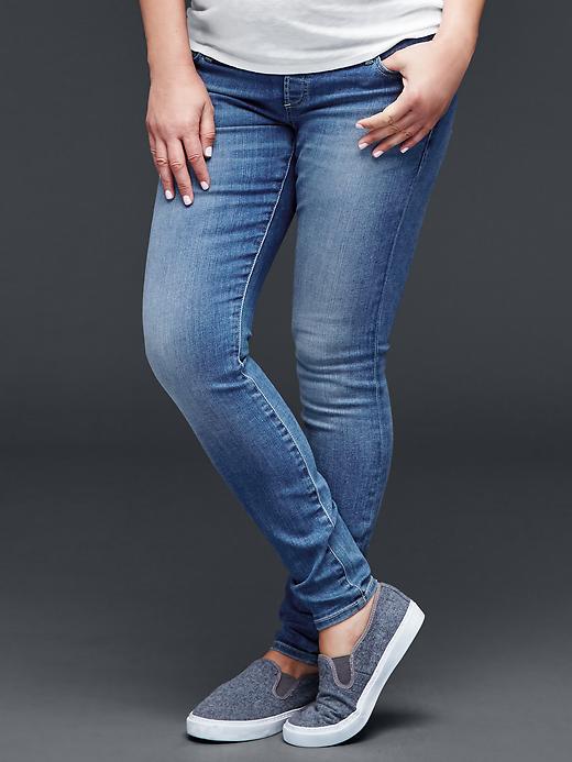 1 of 8 showing, with the color vintage mid of product 1969 demi panel resolution true skinny jeans