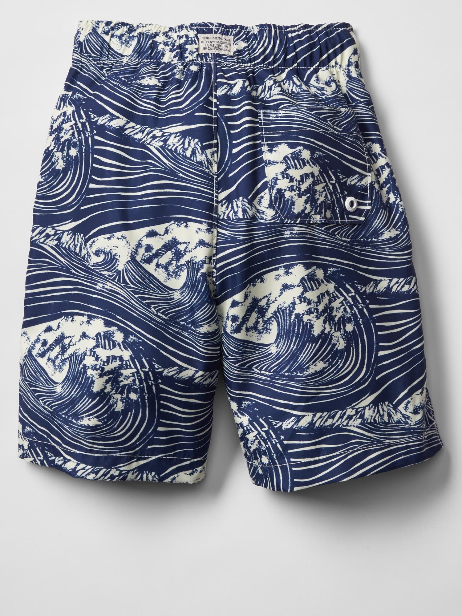 Wave swim trunks Gap