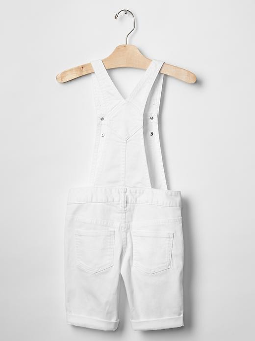2 of 8 showing, with the color white denim of product 1969 bermuda denim shortalls