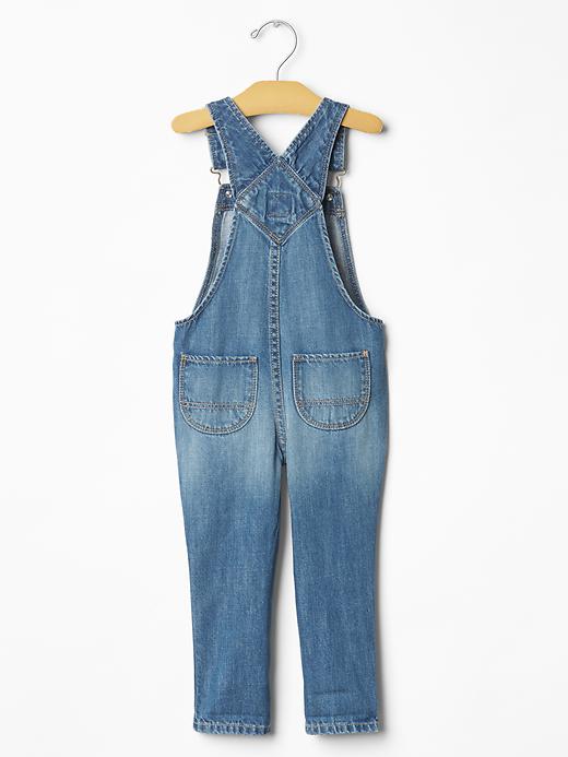 2 of 8 showing, with the color light denim of product 1969 denim overalls
