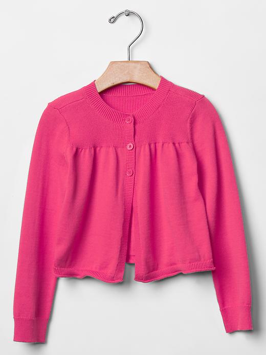 1 of 8 showing, with the color romantic of product Ribbed cardigan