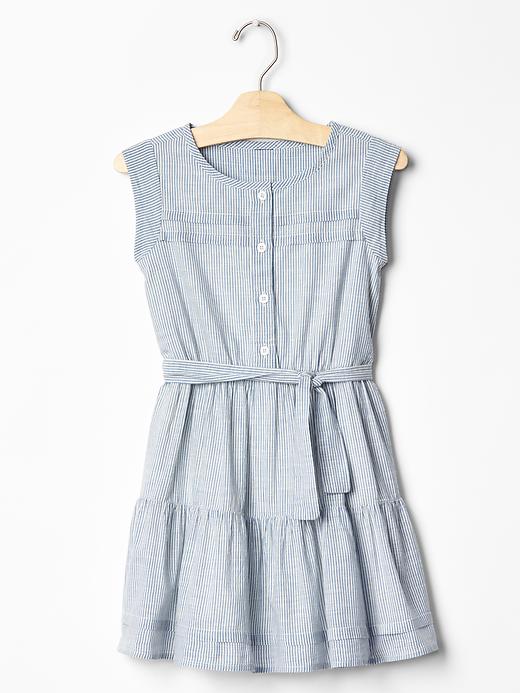 1 of 8 showing, with the color chino of product Stripe tier dress