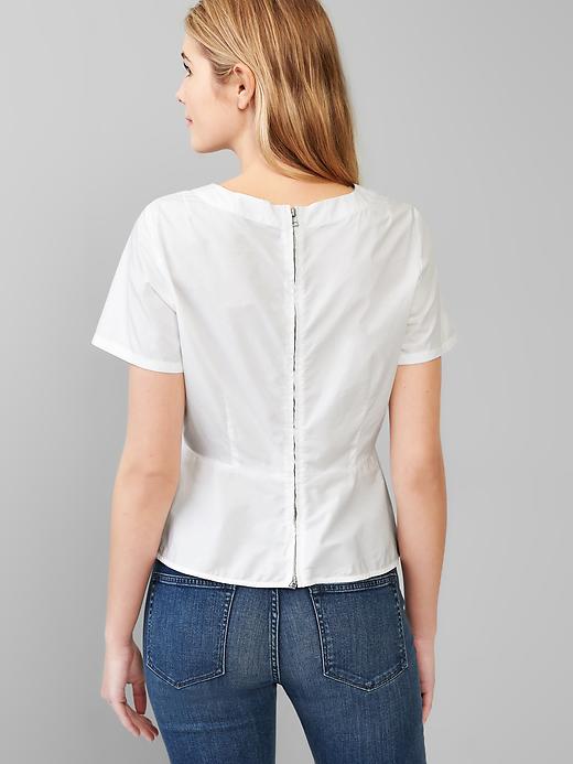 2 of 8 showing, with the color white of product Peplum top