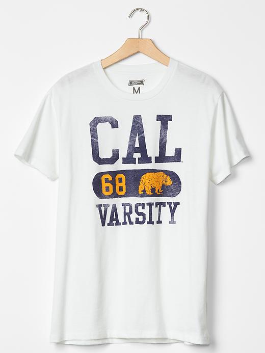 2 of 8 showing, with the color bleach of product Cal varsity t-shirt