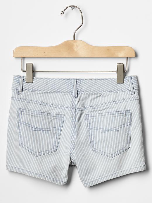 2 of 8 showing, with the color blue stripe of product Kids Railroad Stripe Shortie Shorts