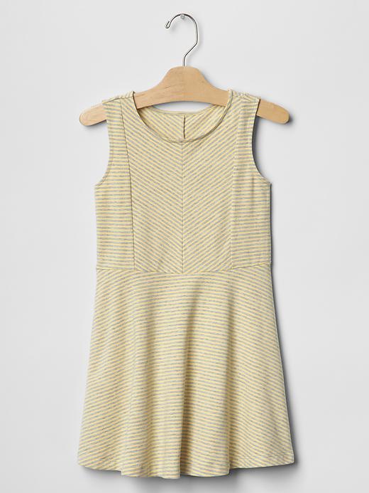 1 of 8 showing, with the color sundance yellow of product Stripe seam dress