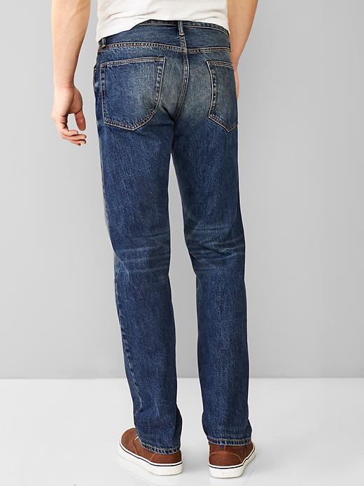 2 of 8 showing, with the color tinted repair of product 1969 standard taper fit jeans (tinted repair wash)