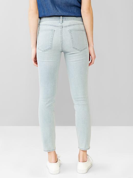 2 of 8 showing, with the color spring indigo of product 1969 resolution slim straight skimmer jeans