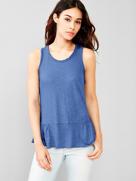 View large product image 1 of 1. Peplum tank