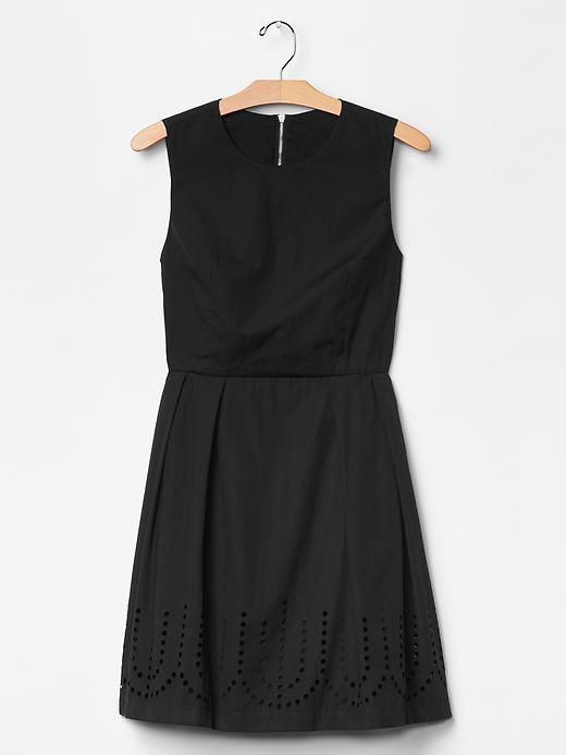 Laser-cut fit & flare dress | Gap