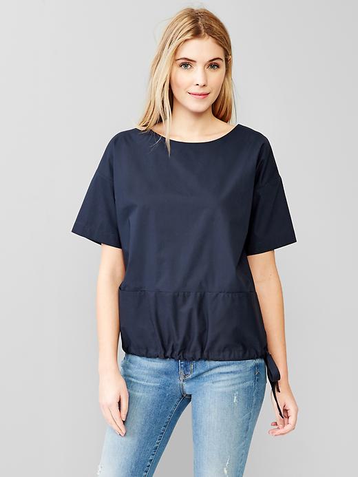 1 of 8 showing, with the color true indigo of product Drawstring top