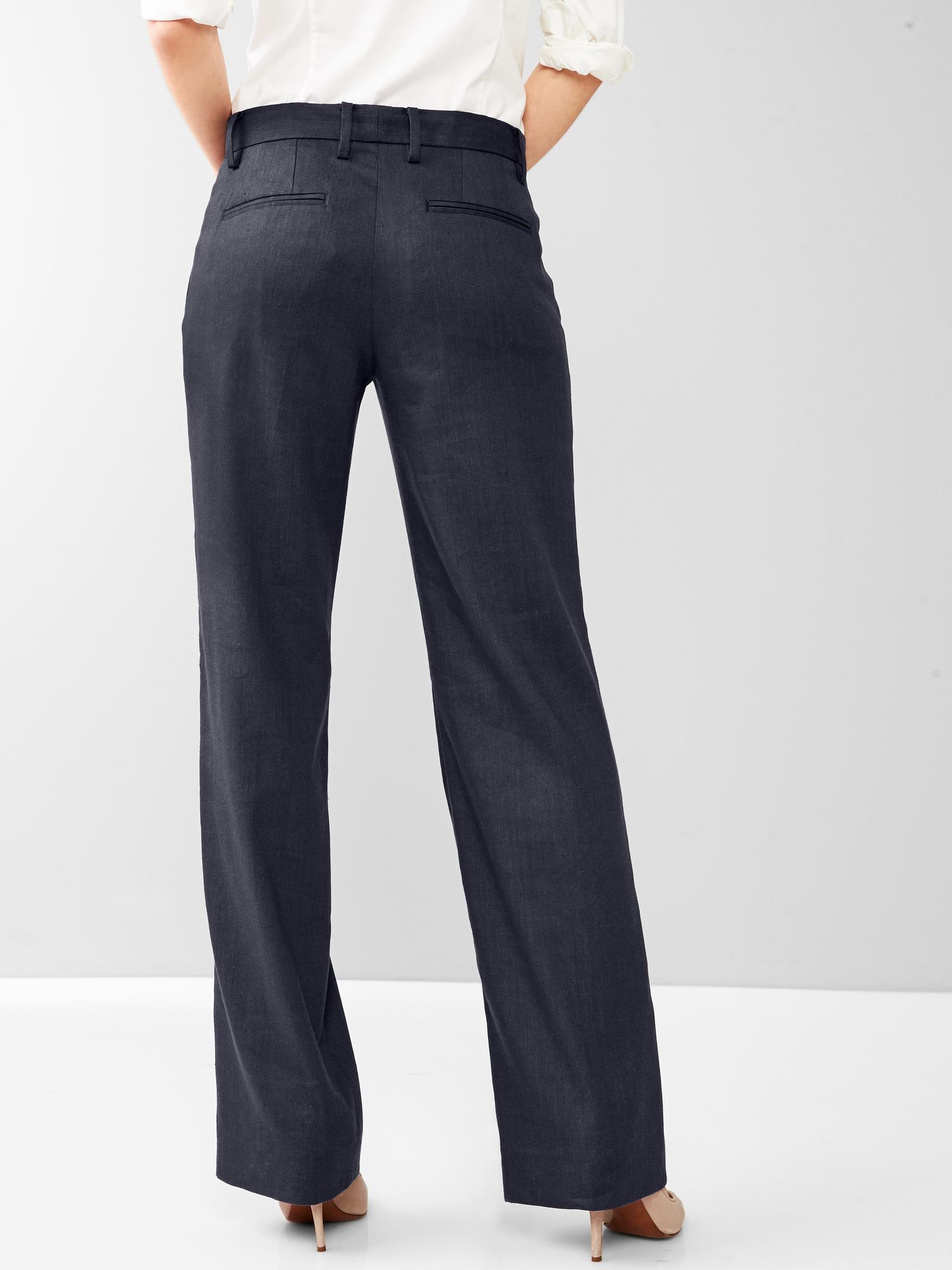 Linen perfect trouser pants Gap