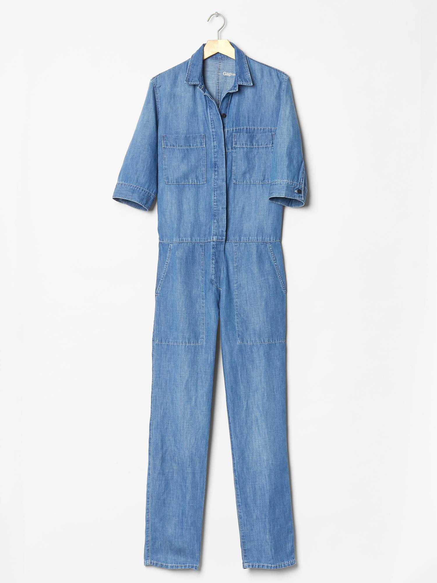 Gap 1969 linen denim jumpsuit — фото 4