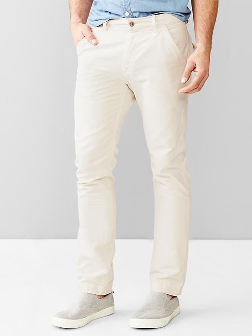 1 of 8 showing, with the color natural of product Slim carpenter khaki