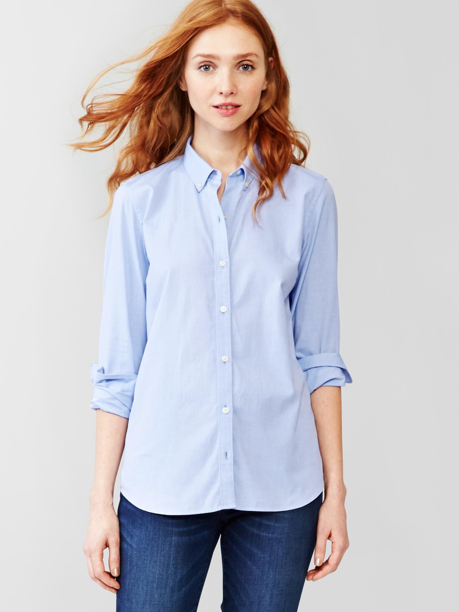 Fitted boyfriend oxford shirt | Gap