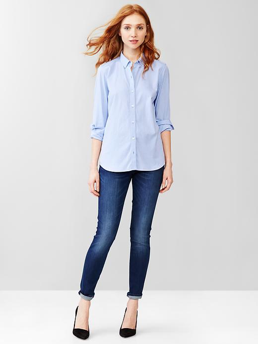 Image number 3 showing, Fitted boyfriend oxford shirt