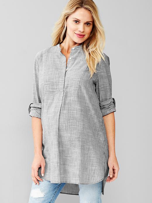 1 of 8 showing, with the color blue stripe of product Bib tunic popover tunic