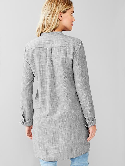 2 of 8 showing, with the color blue stripe of product Bib tunic popover tunic