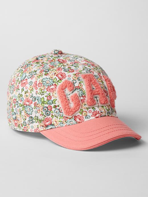 1 of 8 showing, with the color pink heart of product Floral logo hat