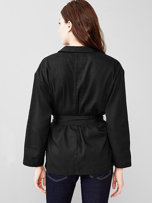 2 of 8 showing, with the color new black of product Belted blazer