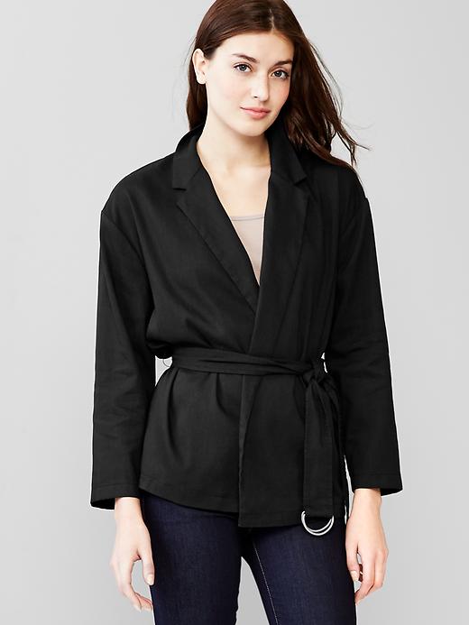 1 of 8 showing, with the color new black of product Belted blazer