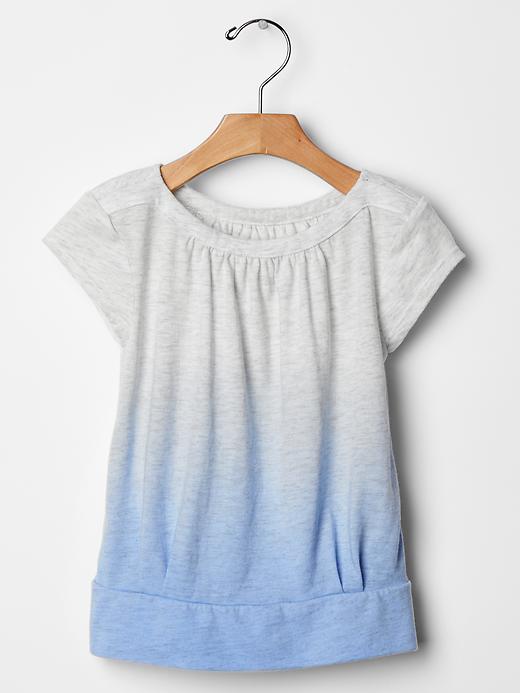1 of 8 showing, with the color moonstone blue of product Dip dye banded tee