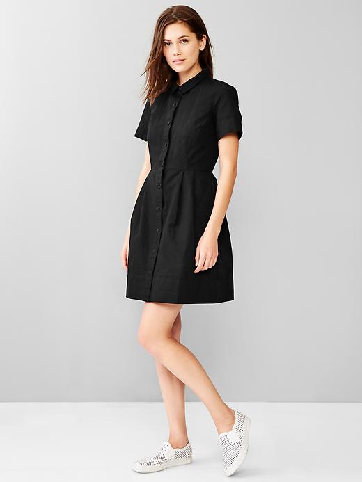bhldn appliqué square neck fit & flare midi dress Senza Tempo Fashion Carmel Dress - Black main image 0