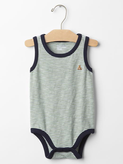1 of 8 showing, with the color twig of product Stripe tank bodysuit