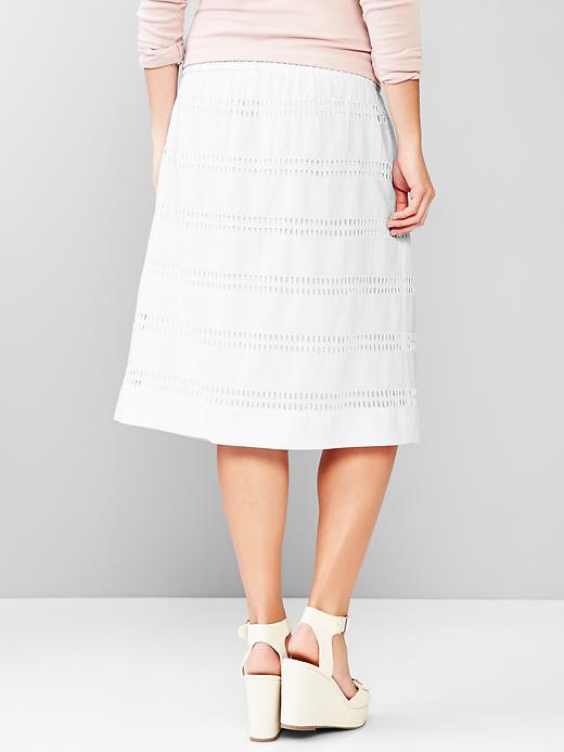 2 of 8 showing, with the color white of product Maternity eyelet full skirt