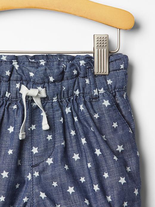2 of 8 showing, with the color white star print of product Starry bubble shorts