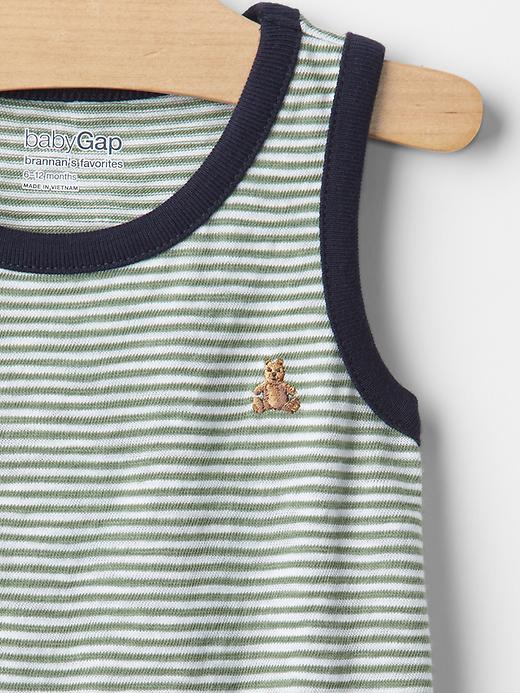 2 of 8 showing, with the color twig of product Stripe tank bodysuit