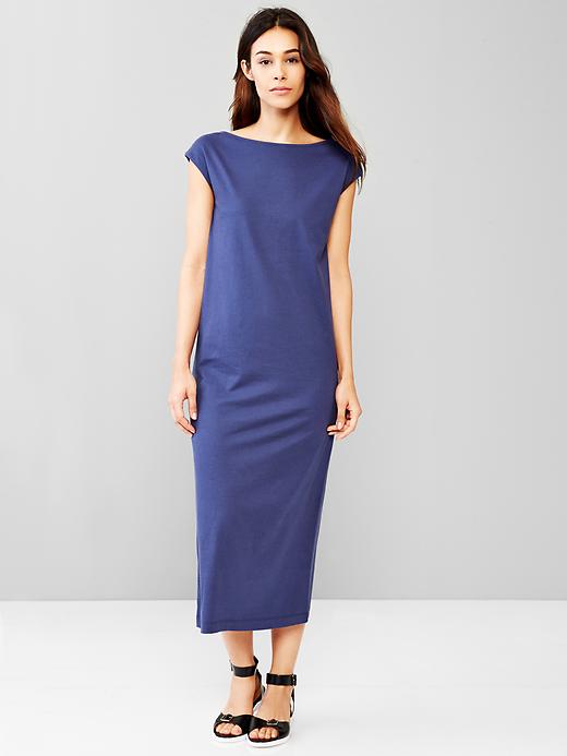 1 of 8 showing, with the color larkspur of product Muscle midi dress