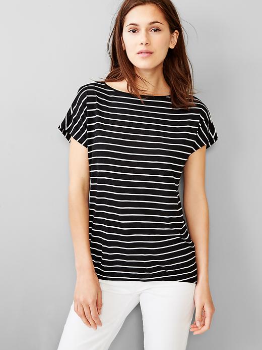 View large product image 1 of 1. Stripe relaxed tee