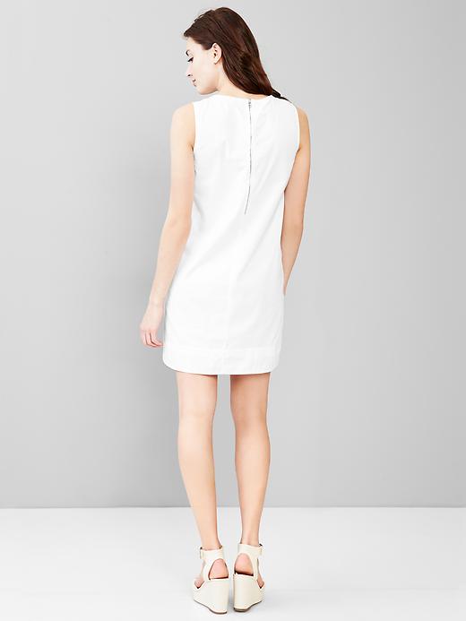 2 of 8 showing, with the color white of product Eyelet shift dress