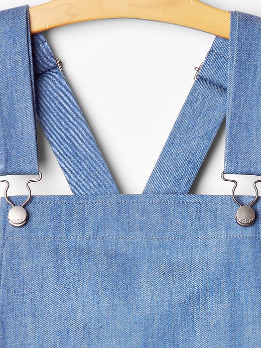 white christmas dresses Size Small (6/7) GAP denim jumper dress main image 1