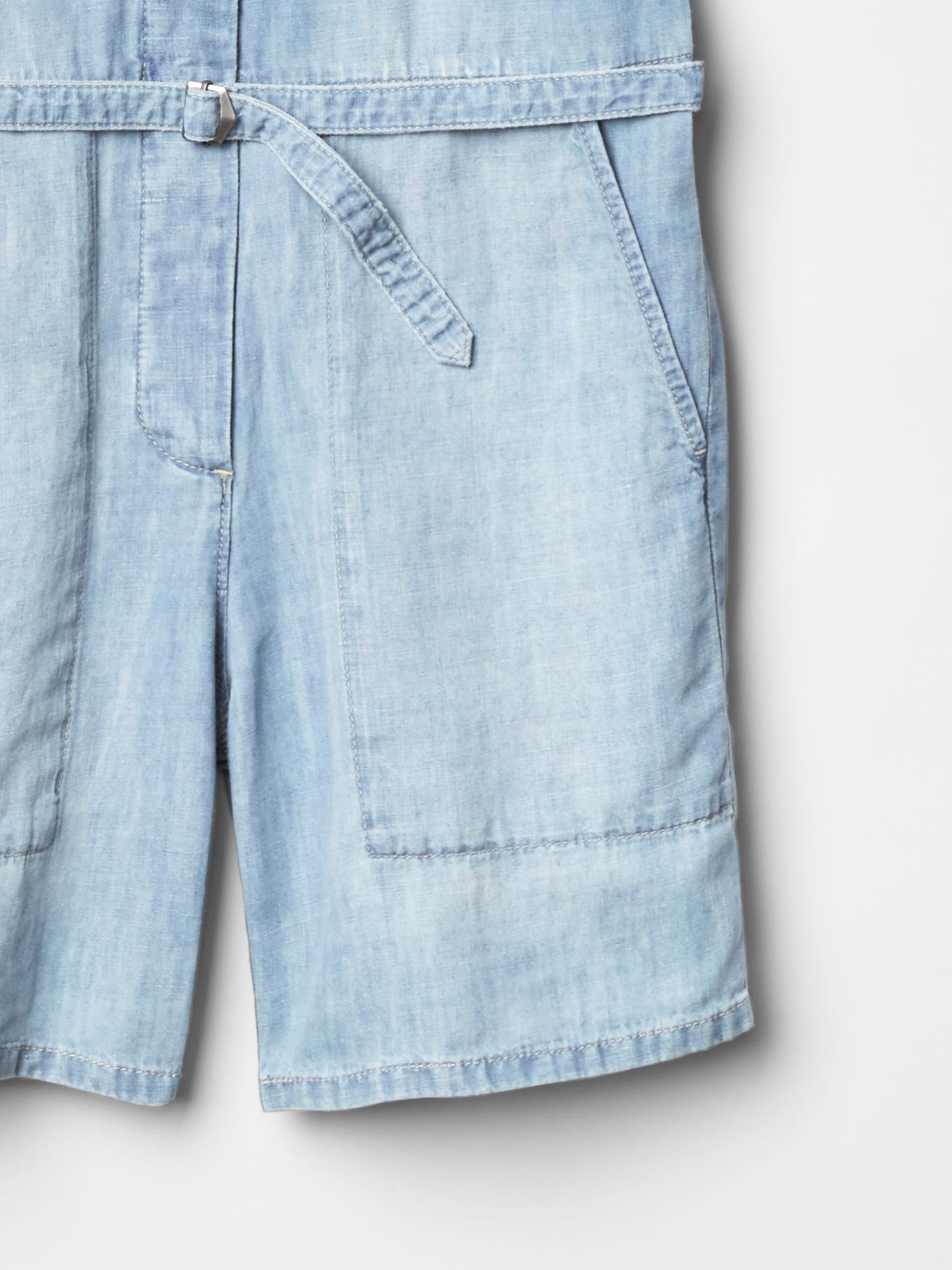 Женские комбинезоны Gap 1969 linen denim romper — фото 7