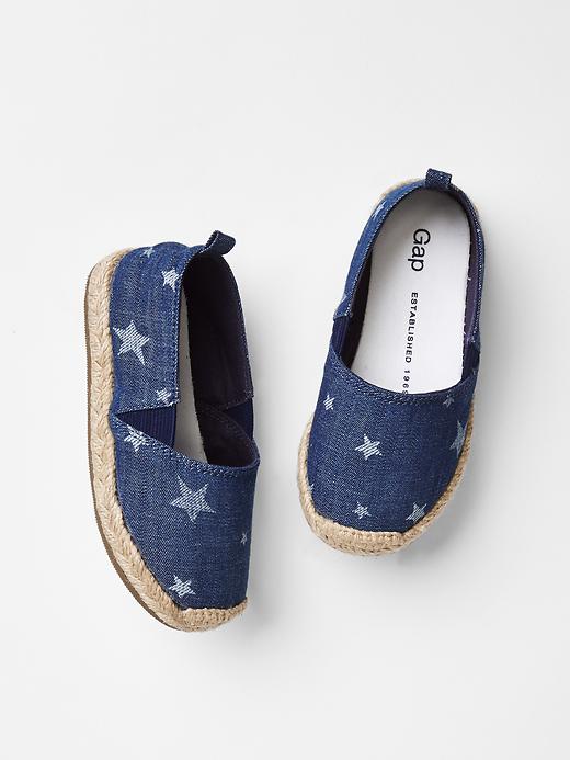 1 of 8 showing, with the color bleach blue of product Espadrille slip-ons