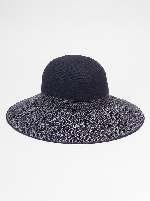 1 of 8 showing, with the color deep true navy of product Stitched floppy hat